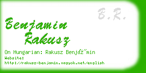 benjamin rakusz business card